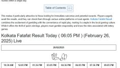 kolkata fatafat